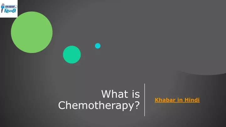 what is chemotherapy