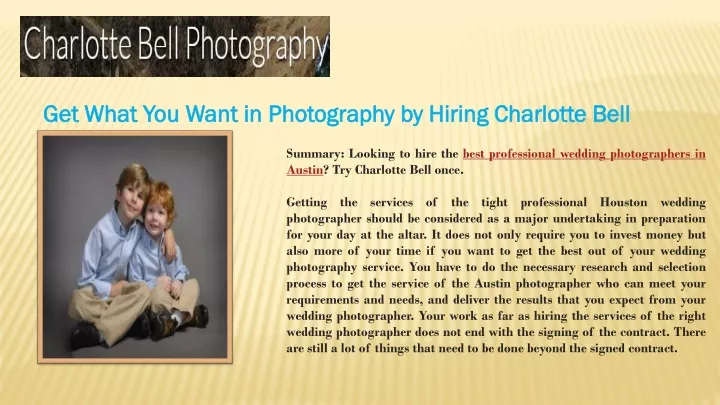 get what you want in photography by hiring