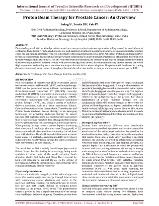 Proton Beam Therapy for Prostate Cancer An Overview