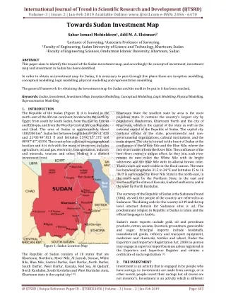 Towards Sudan Investment Map