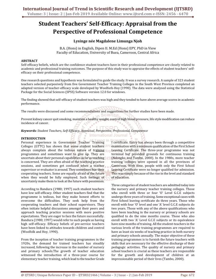 international journal of trend in scientific