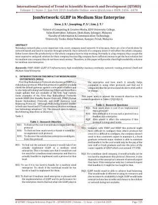 JomNetwork GLBP in Medium Size Enterprise