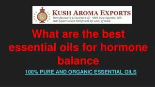 Best Essential Oils for Hormone Imbalance