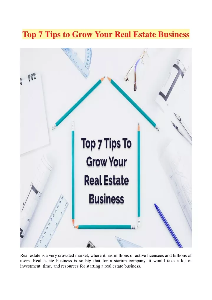 top 7 tips to grow your real estate business