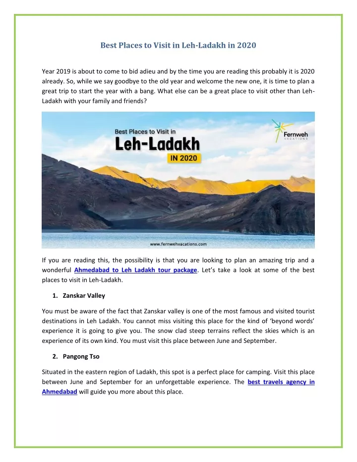 best places to visit in leh ladakh in 2020