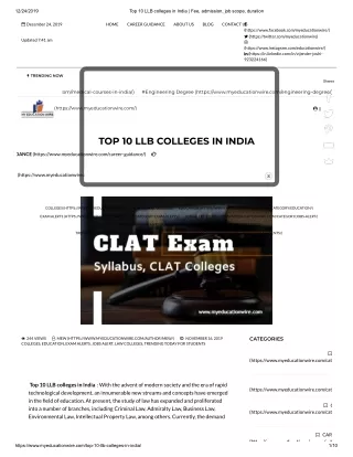 TOP 10 LLB COLLEGES IN INDIA