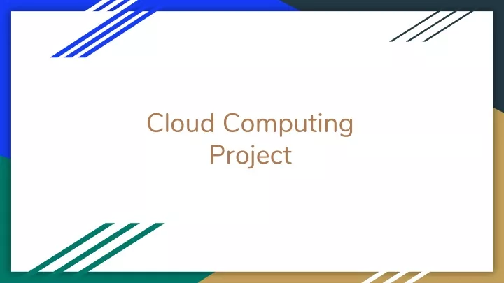 cloud computing project