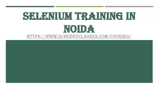 selenium training in noida