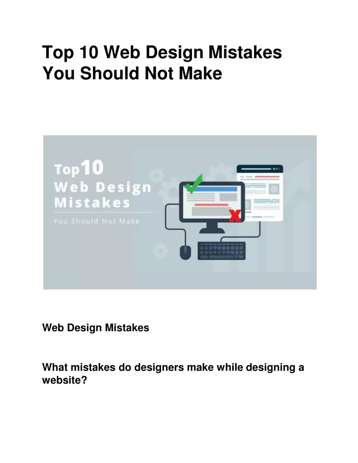 top 10 web design mistakes you should not make
