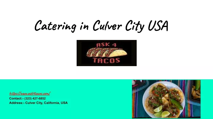 catering in culver city usa