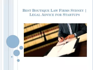 Best Boutique Law Firms Sydney | Legal Advice for Startups