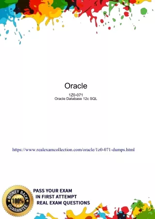 2020 Valid Oracle 1Z0-071 Exam Questions