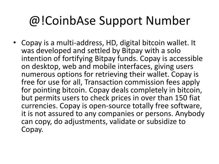 @ coinbase support number