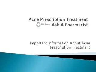 Acne Prescription Treatment in London Online | Ask A Pharmacist