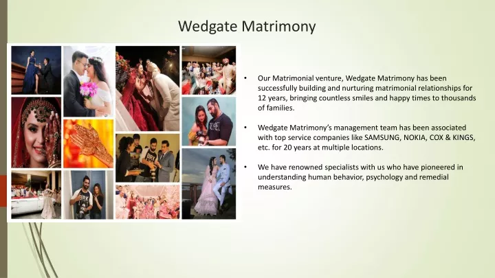 wedgate matrimony