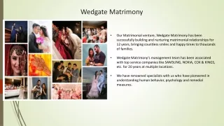 Wedgate Matrimony - Best Mariage Bureau & Matrimonial Services In Delhi