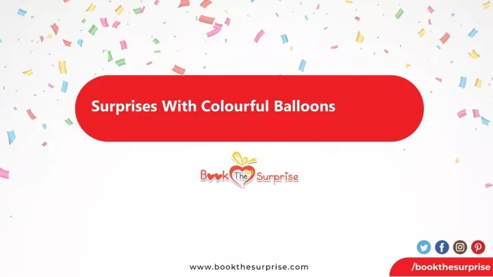 surprises with colourful balloons