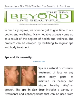 Pamper Your Skin With The Best Spa Solution In San Jose