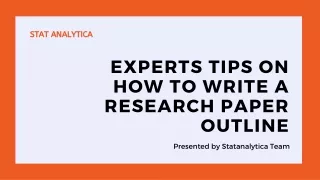 Experts tips on how to write a research paper outline