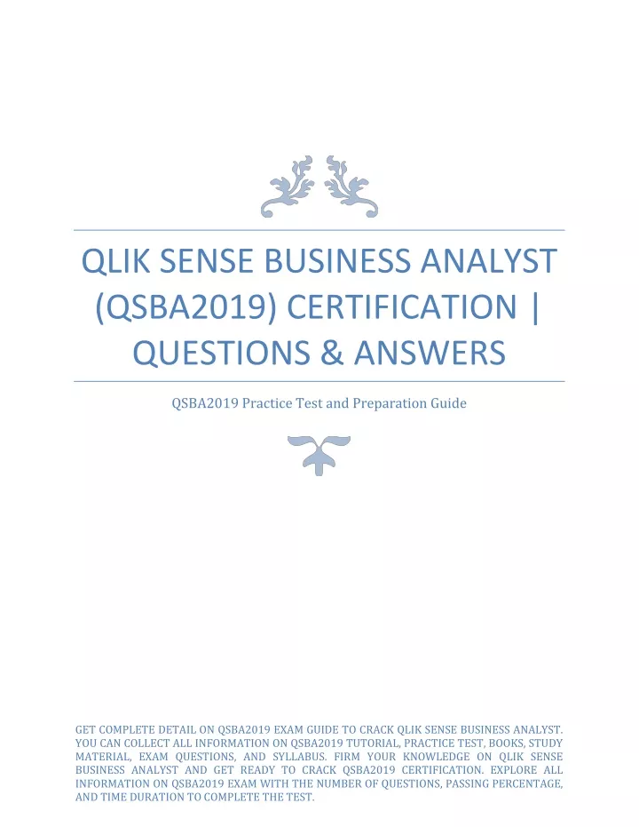 qlik sense business analyst qsba2019