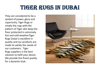 Buy Tiger Rugs In Dubai