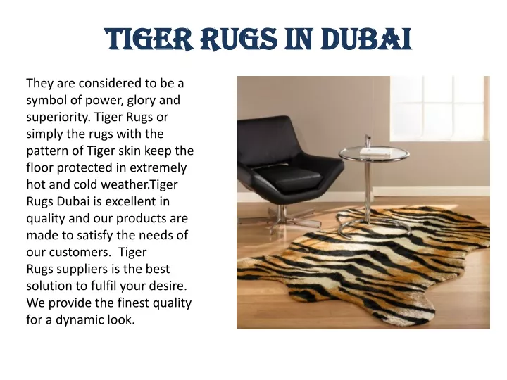 tiger rugs in dubai