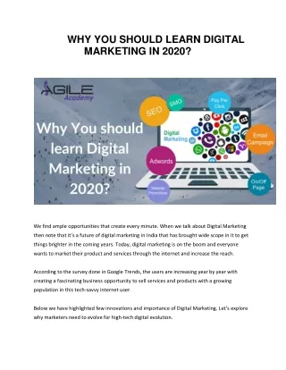 Learn about latest trends in Digital Marketing from Scratch