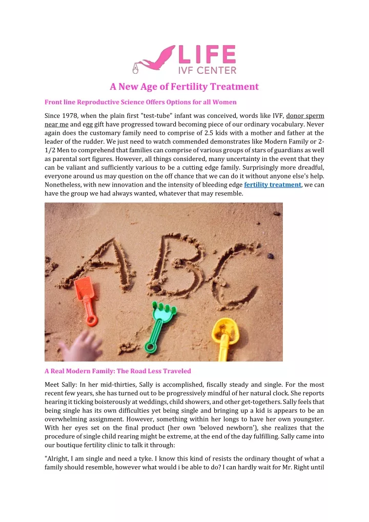 a new age of fertility treatment