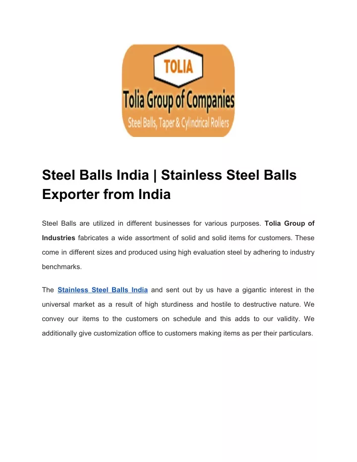 steel balls india stainless steel balls exporter