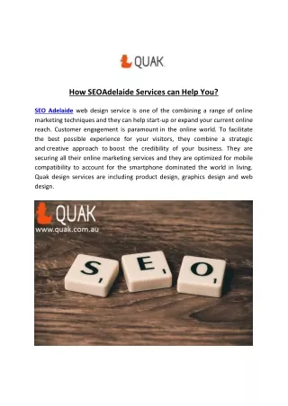 How SEOAdelaide Services can Help You?