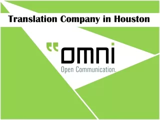 Highly-Accredited Global Translation Company in Houston