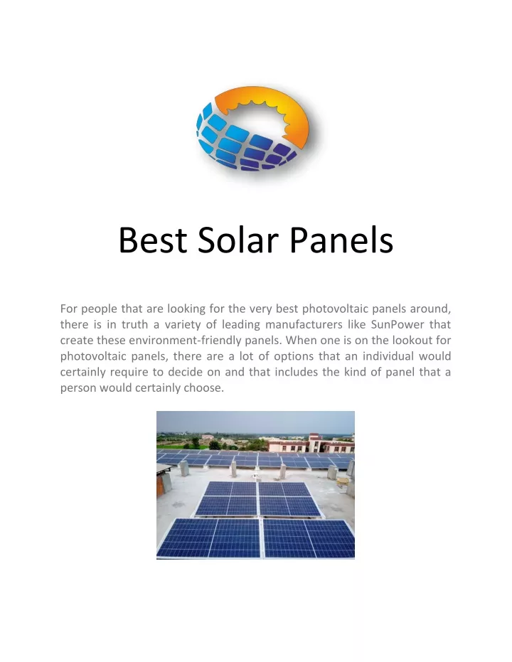 best solar panels