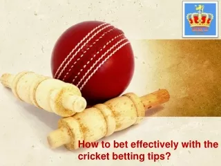 How to bet effectively with the cricket betting tips?