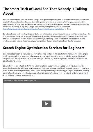 Top Guidelines Of Seo Optimization