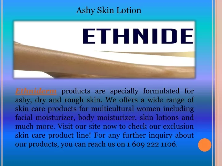 ashy skin lotion