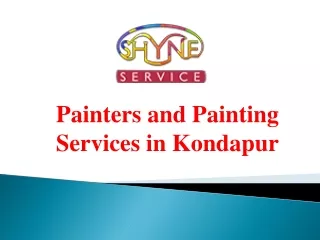 painters and painting services in kondapur