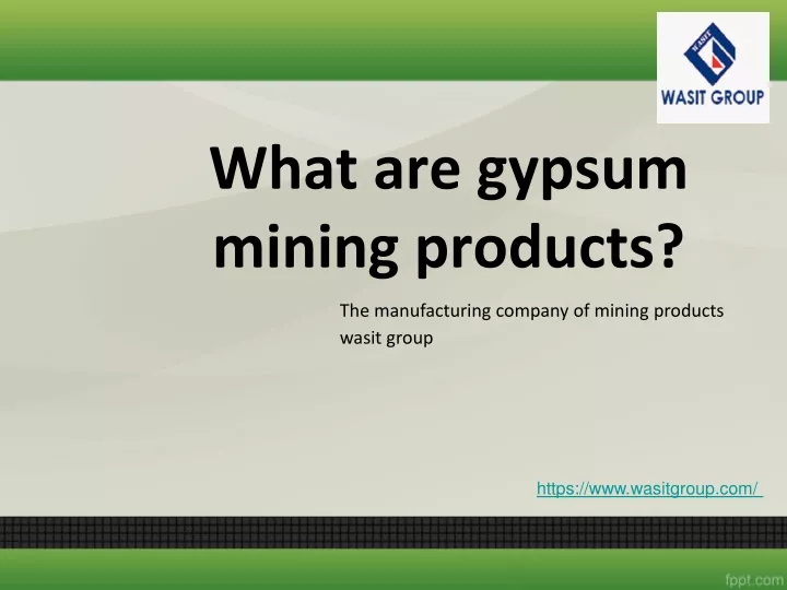 what are gypsum mining products
