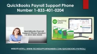 QuickBooks Payroll Support Phone Number 1-833-401-0204