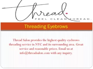 Threading Eyebrows