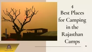 4 Best Places for Camping in the Rajasthan Camps