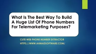 what is the best way to build a huge list