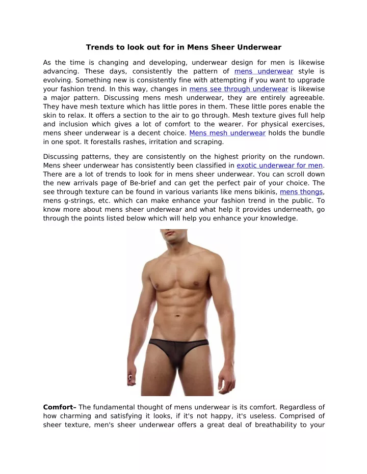 trends to look out for in mens sheer underwear