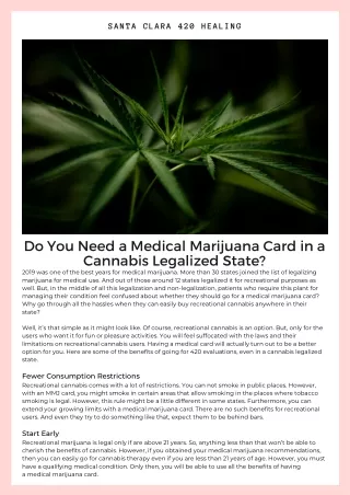 Do You Need a Medical Marijuana Card in a Cannabis Legalized State?