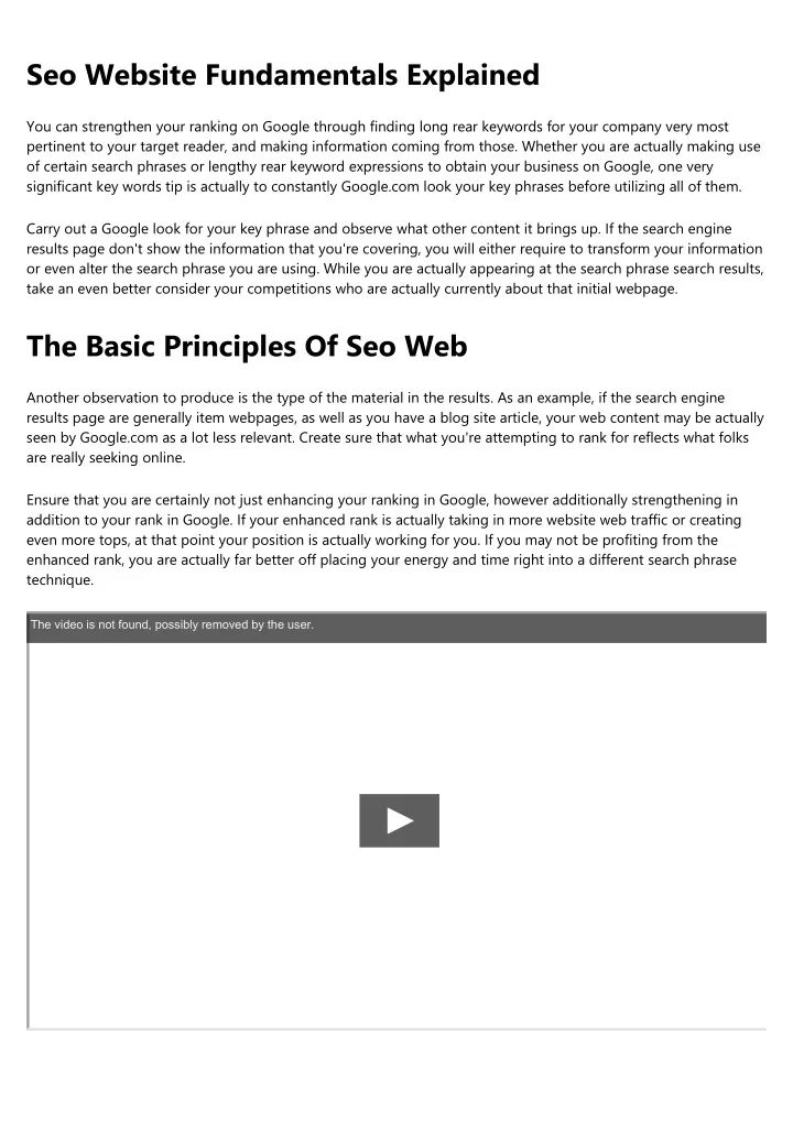 seo website fundamentals explained