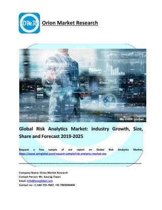 Global Risk Analytics Market Size, Share and Forecast 2019-2025