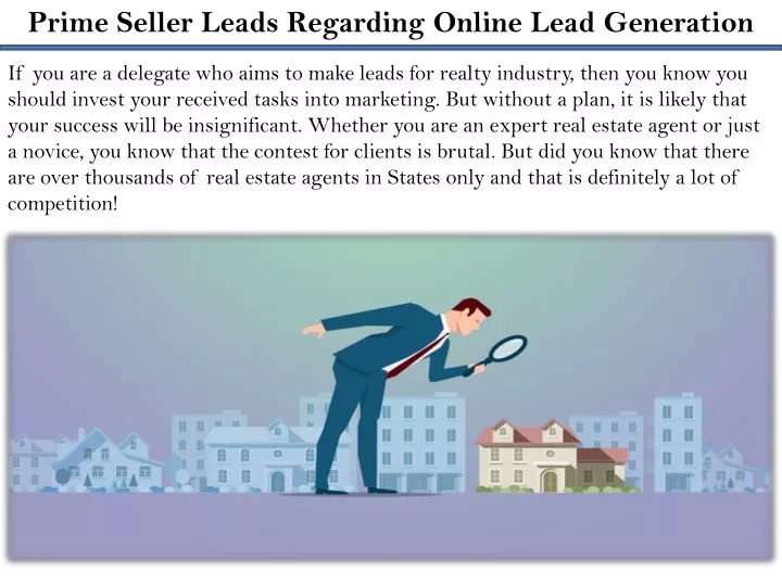 prime seller leads regarding online lead