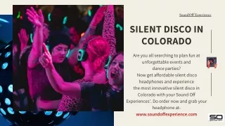 Silent Disco in Colorado with Sound Off Experience