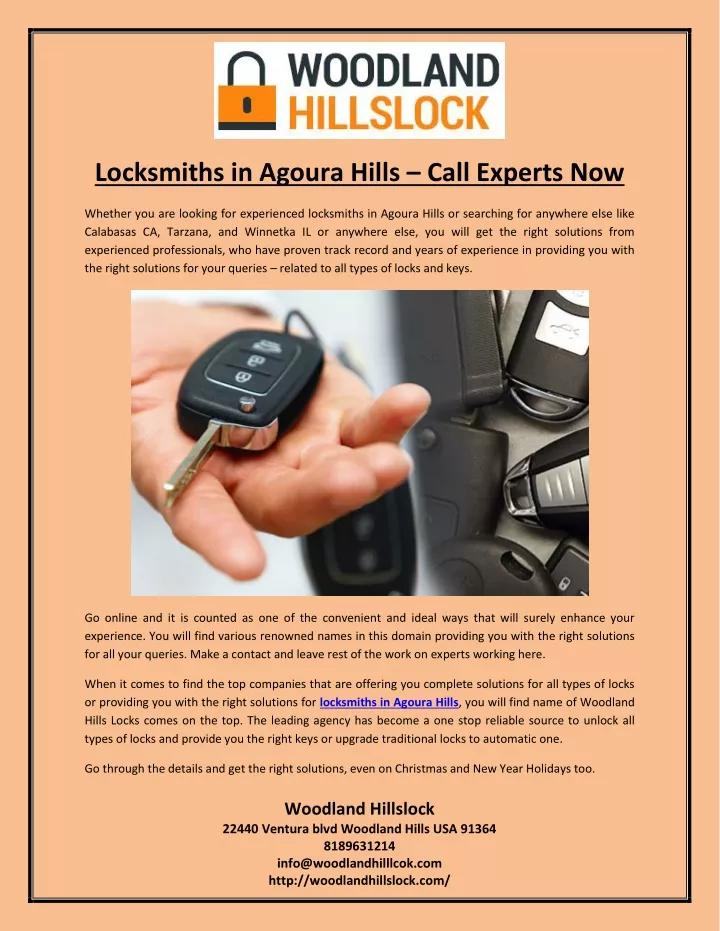 locksmiths in agoura hills call experts now