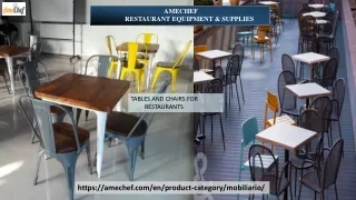 Tables and Chairs for Restaurants in Miami