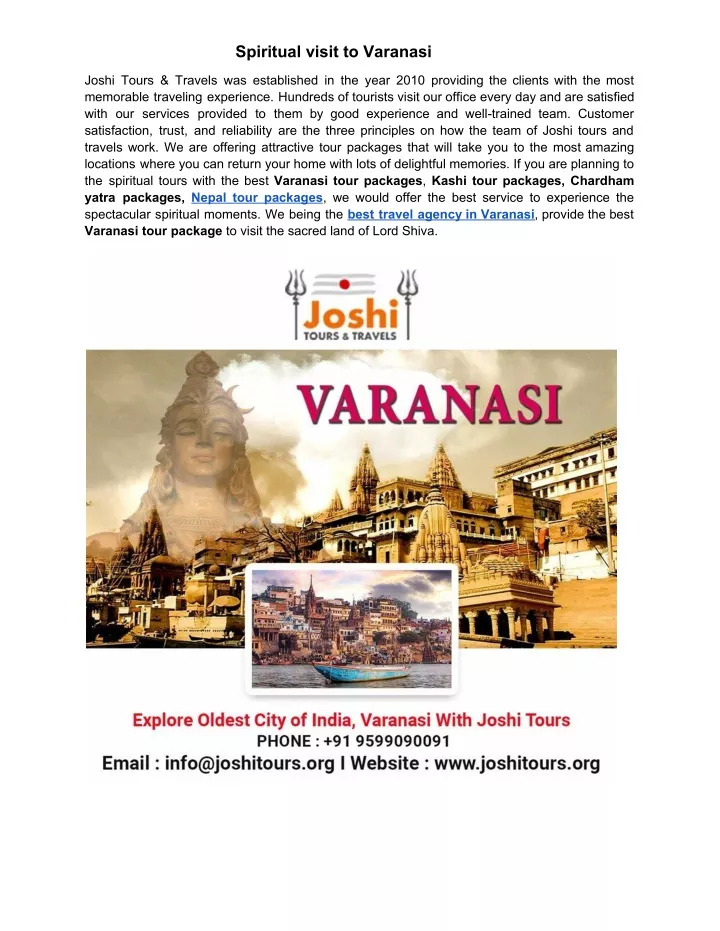 spiritual visit to varanasi